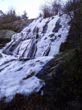 Virginia's Highest Vertical-drop cascading waterfall.  Also highest east of the Mississippi!